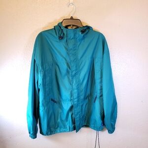 Woolrich Men's Hooded Windbreaker Rain Jacket Size L